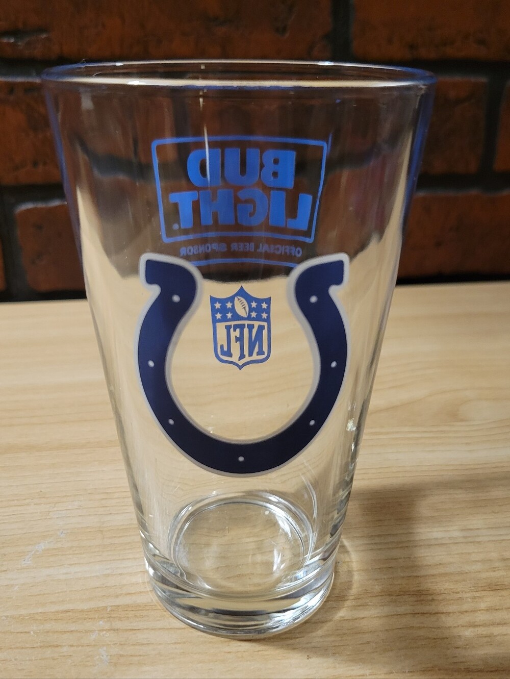 Bud Light Indianapolis Colts NFL Beer Pint Glass